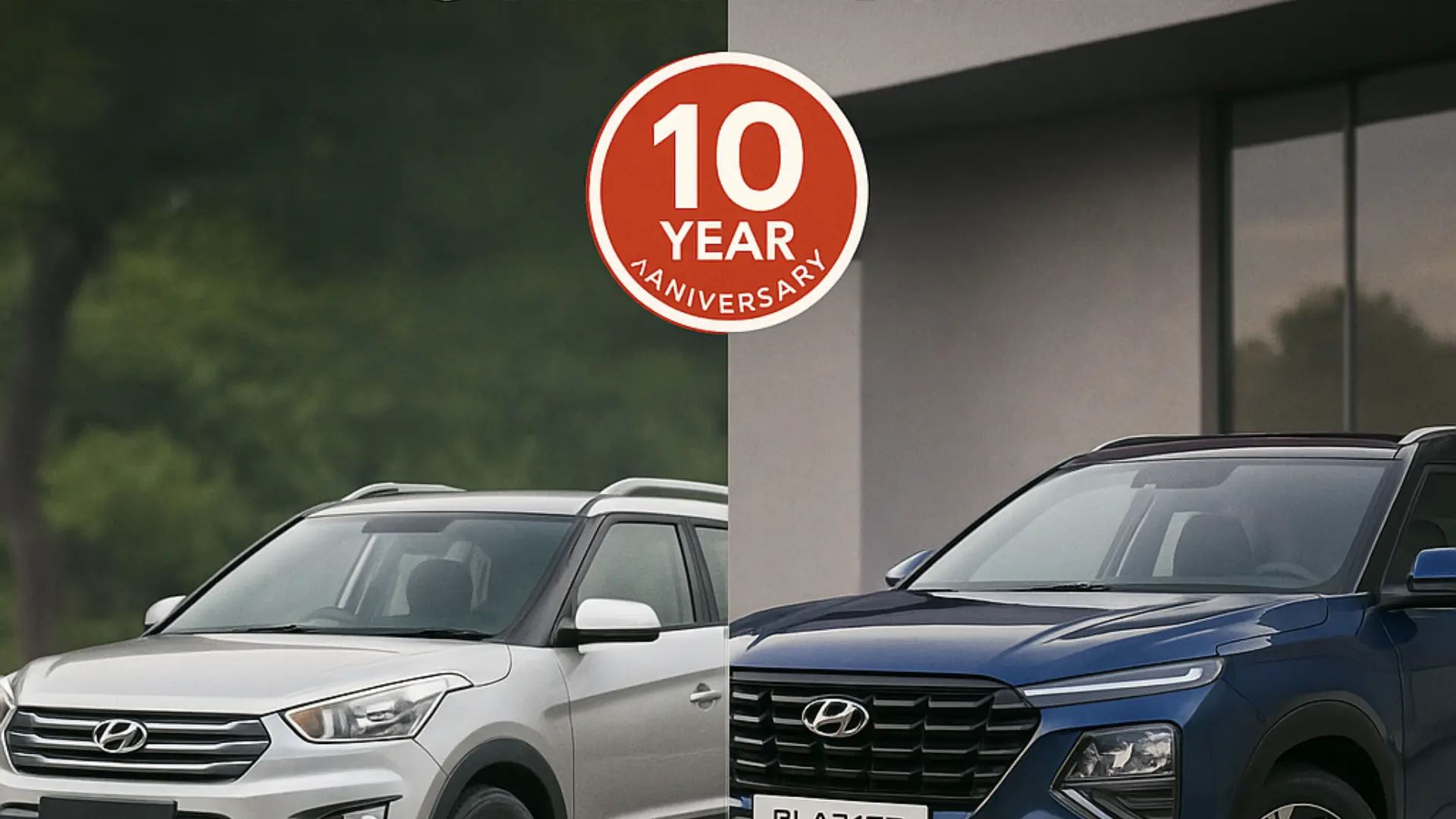 The Hyundai Creta celebrates 10 years, showcasing its journey across two generations.