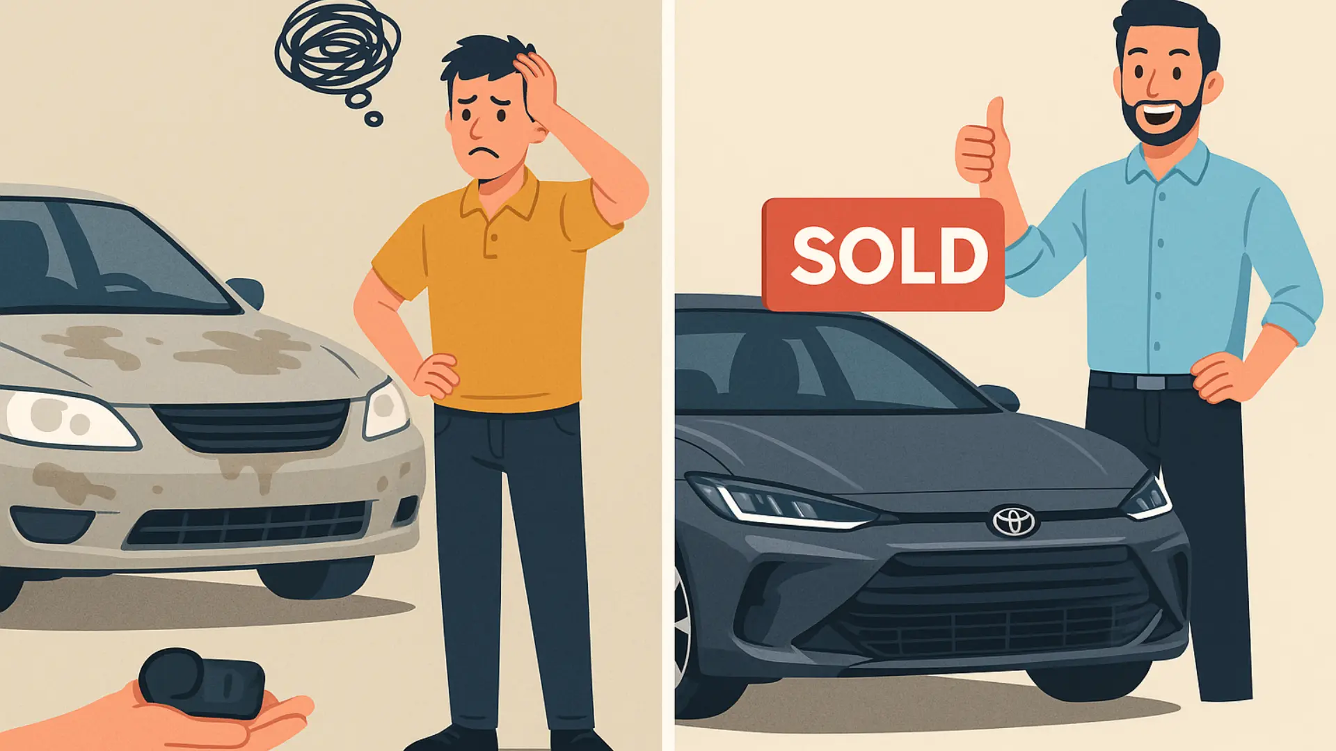 Common mistakes preventing a successful car sale when trying to sell my car.