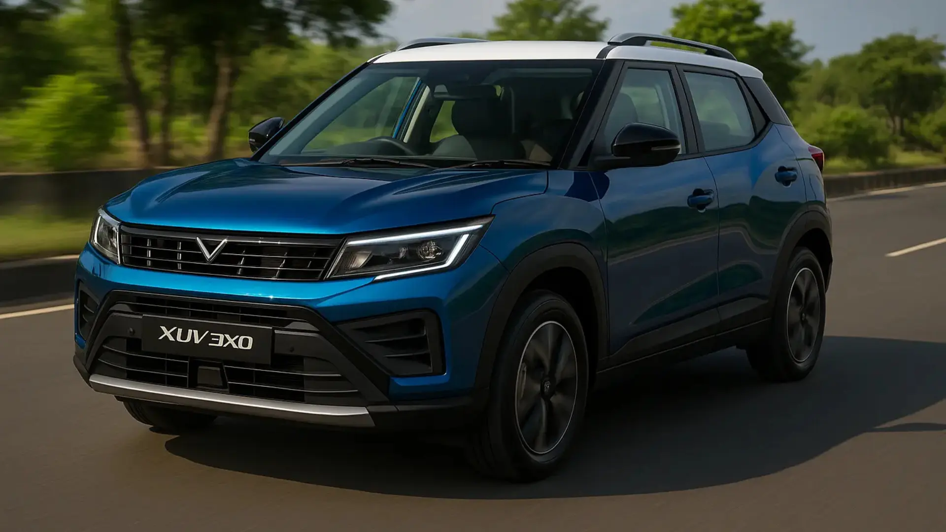 The striking new Mahindra XUV 3XO REVX with its updated design.