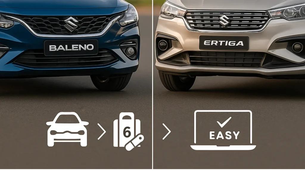 The Baleno and Ertiga receive a major safety upgrade with 6 standard airbags.