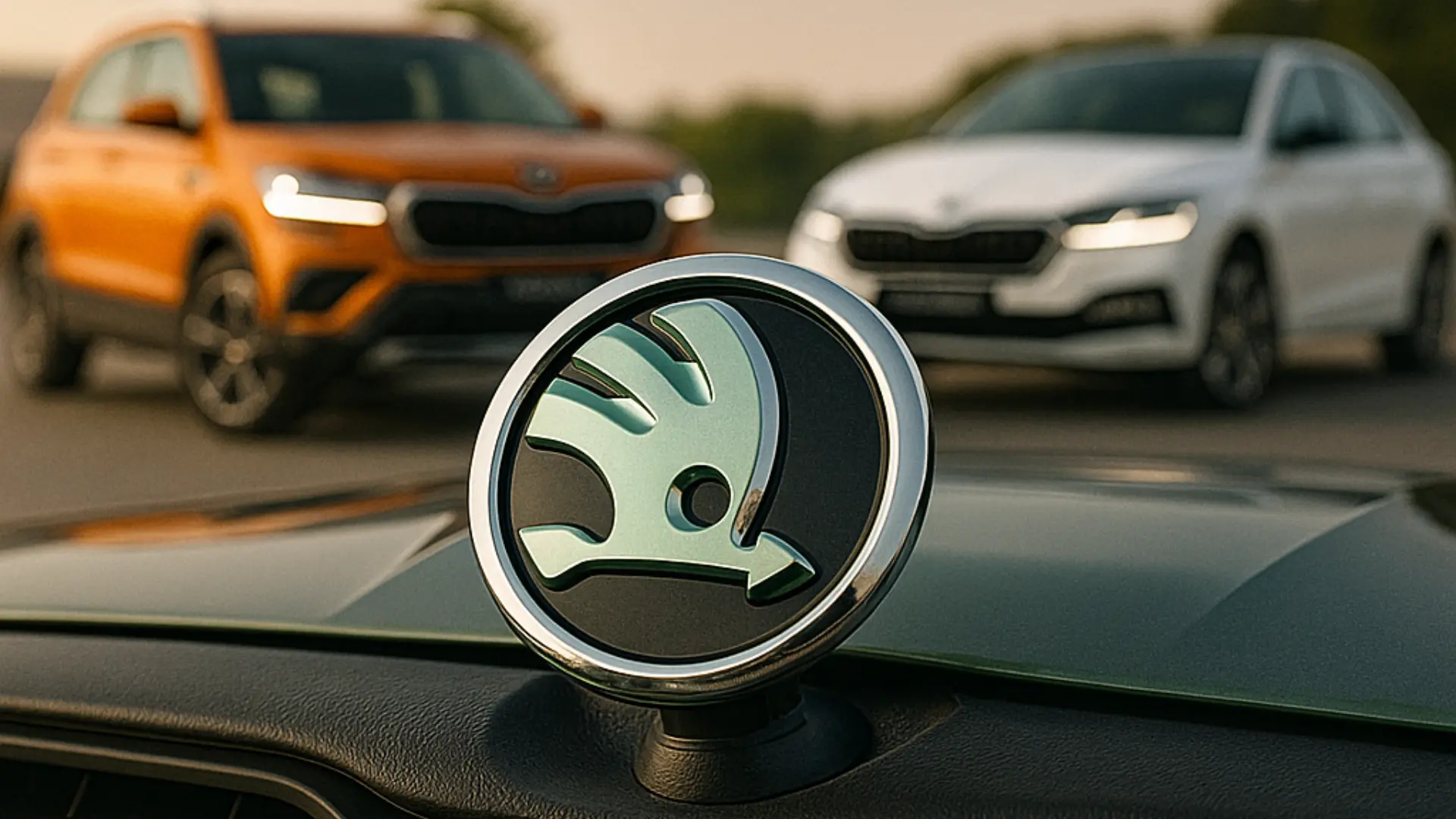 Skoda celebrates 25 years of presence with a special emblem.