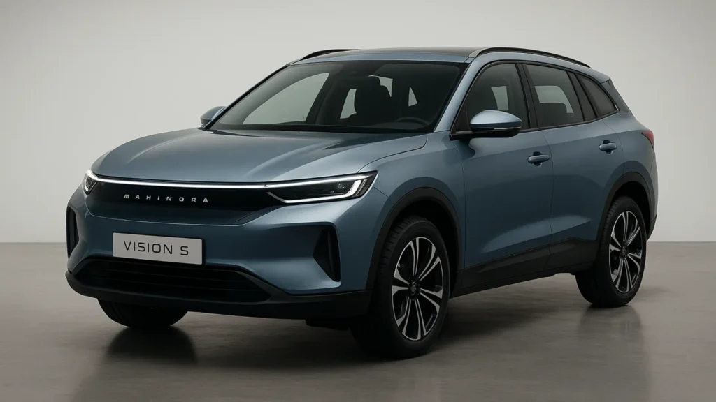 The bold and futuristic design of the Mahindra Vision S concept.