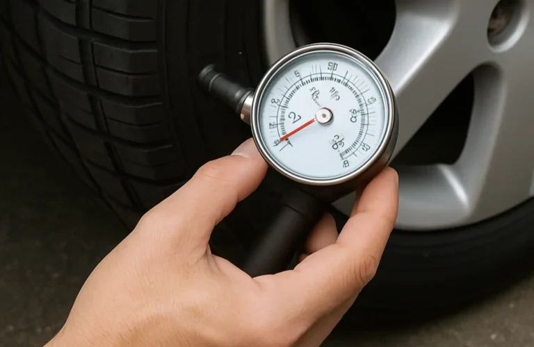Using a tire pressure gauge to maintain your car's tires