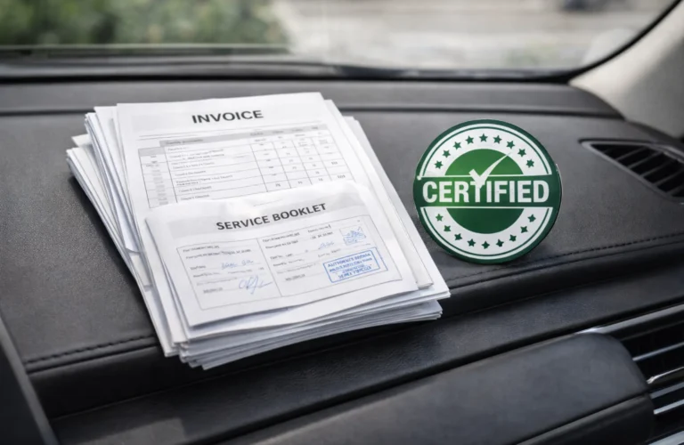 A comprehensive vehicle service history and documentation, essential for securing the best resale value of your old car in India.